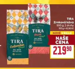 Billa TIRA Zrnková káva 500 g nabídka