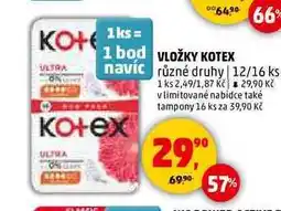Penny Market VLOŽKY KOTEX, 12/16 ks nabídka