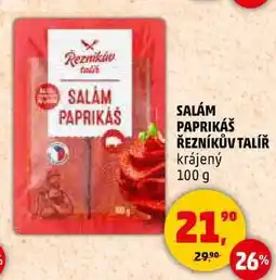 Penny Market SALÁM PAPRIKÁŠ ŘEZNÍKŮV TALÍŘ, 100 g nabídka