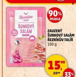 Penny Market ZAUZENÝ ŠUNKOVÝ SALÁM ŘEZNÍKŮV TALÍŘ, 100 g nabídka