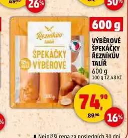Penny Market VÝBĚROVÉ ŠPEKÁČKY ŘEZNÍKŮV TALÍŘ, 600 g nabídka