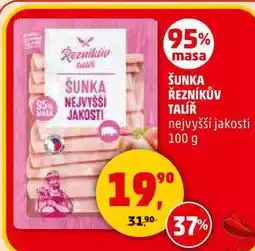 Penny Market ŠUNKA ŘEZNÍKŮV TALÍŘ nejvyšší jakosti, 100 g nabídka