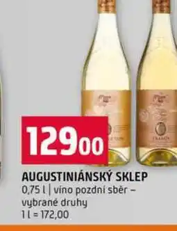 Terno AUGUSTINIÁNSKÝ SKLEP 0,75l víno pozdní sběr vybrané druhy nabídka
