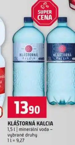 Terno KLÁŠTORNÁ KALCIA 1,5l minerální voda vybrané druhy nabídka