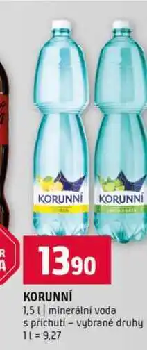 Terno KORUNNÍ 1,5l minerální voda s příchutí vybrané druhy nabídka