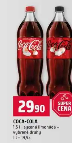 Terno COCA-COLA 1,5l sycená limonáda vybrané druhy nabídka