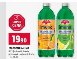 Terno MATTONI IMUNO 0,7l minerální voda ochucená vybrané druhy nabídka