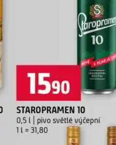 Terno STAROPRAMEN 10 0,5l pivo světlé výčepní nabídka
