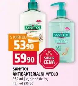 Terno SANYTOL ANTIBAKTERIÁLNÍ MÝDLO 250 ml vybrané druhy nabídka