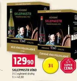 Terno SKLEPMISTR VÍNO 3l vybrané druhy nabídka