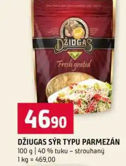 Terno DŽIUGAS SÝR TYPU PARMEZÁN 100 g 40% tuku strouhaný nabídka
