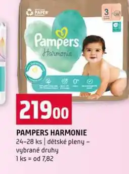 Terno PAMPERS HARMONIE 24-28 ks dětské pleny vybrané druhy nabídka