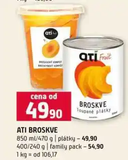 Terno ATI BROSKVE 850 ml/470 g plátky nabídka