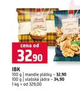 Terno IBK 100 g mandle plátky 100 g vlašská jádra nabídka
