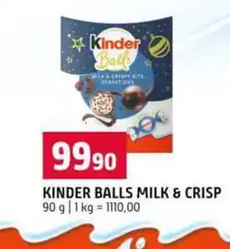 Terno KINDER BALLS MILK & CRISP 90 g nabídka