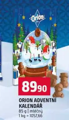 Terno ORION ADVENTNÍ KALENDÁŘ 85 g mléčný nabídka