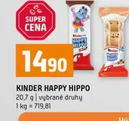 Terno KINDER HAPPY HIPPO 20,7 g vybrané druhy nabídka