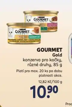 Rossmann Gourmet gold konzerva pro kočky nabídka