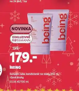 Rossmann Being šampon nabídka