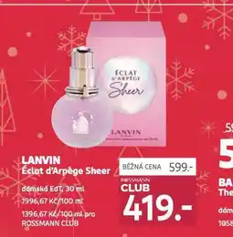 Rossmann Lanvin eclat d´arpege sheer nabídka