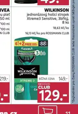 Rossmann Wilkinson jednorázový holicí strojek nabídka