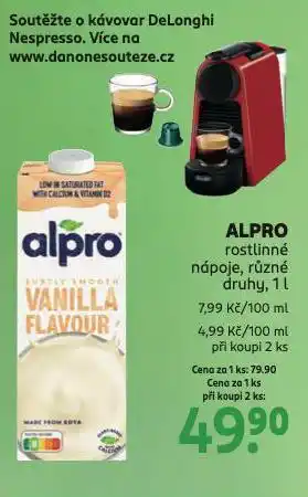 Rossmann Alpro rostlinné nápoje nabídka