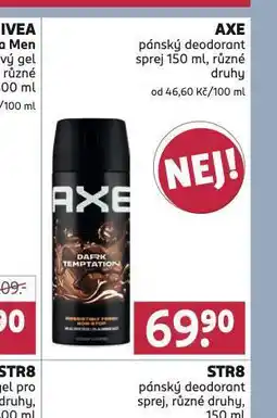 Rossmann Axe pánský deodorant nabídka