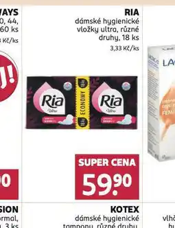 Rossmann Ria dámské hygienické vložky ultra nabídka