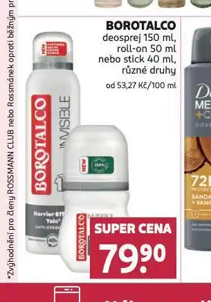 Rossmann Borotalco deosprej nabídka