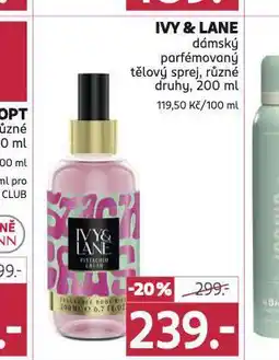 Rossmann Ivy & lane tělový sprej nabídka