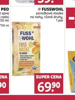 Rossmann Fusswohl ůponožková maska na nohy nabídka