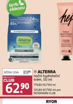 Rossmann Alterra krém nabídka