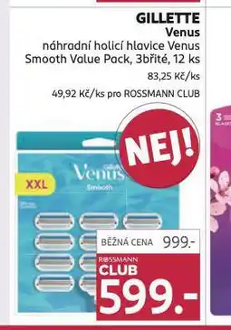Rossmann Gillette venus náhradní hlavice nabídka