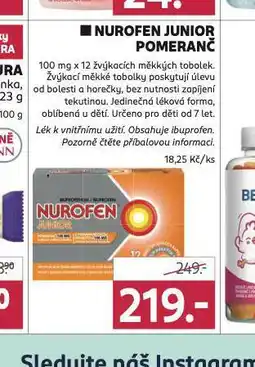 Rossmann Nurofren junior pomeranč nabídka