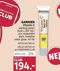 Rossmann Garnier vitamin c pleťový denní fluid nabídka