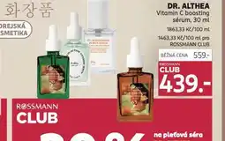 Rossmann Dr. althea sérum nabídka
