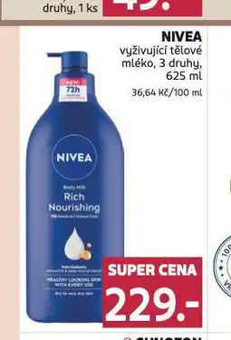 Rossmann Nivea vyživující tělové mléko nabídka