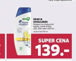 Rossmann Head&shoulders šampon nabídka