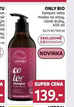 Rossmann Only bio šampon nabídka
