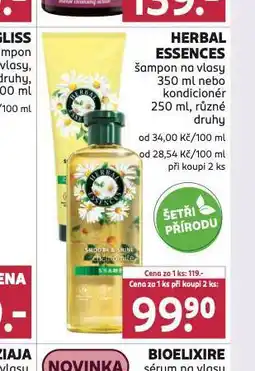 Rossmann Herbal essences šampon nabídka