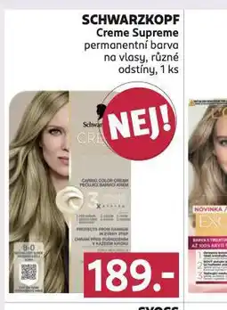 Rossmann Schwarzkopf creme supreme permanentní barva na vlasy nabídka