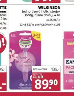 Rossmann Wilkinson jednorázový holicí strojek nabídka