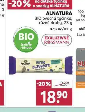 Rossmann Alnatura bio ovocná ytčinka nabídka