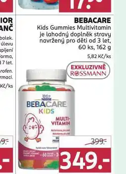 Rossmann Bebacare kids gummies multivitamin nabídka