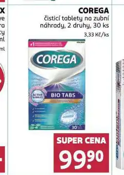 Rossmann Corega čistící tablety na zubní náhrady nabídka