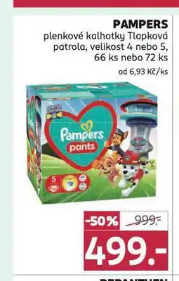 Rossmann Pampers dětské plenky nabídka