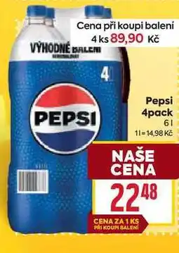 Billa Pepsi 4pack 6l nabídka