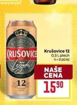 Billa Krušovice 12 0,51, plech nabídka