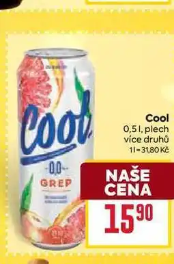 Billa Cool 0,51, plech nabídka
