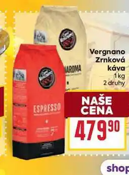 Billa Vergnano Zrnková Káva 1kg nabídka